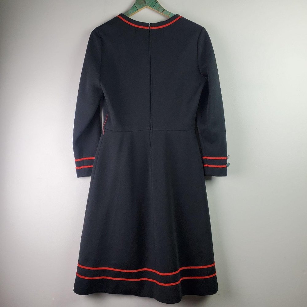 Vintage 1970s Domani Knits Retro A-Line Dress Sz 1 - Picture 10 of 15
